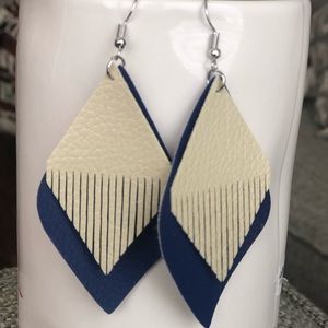 Faux leather earrings